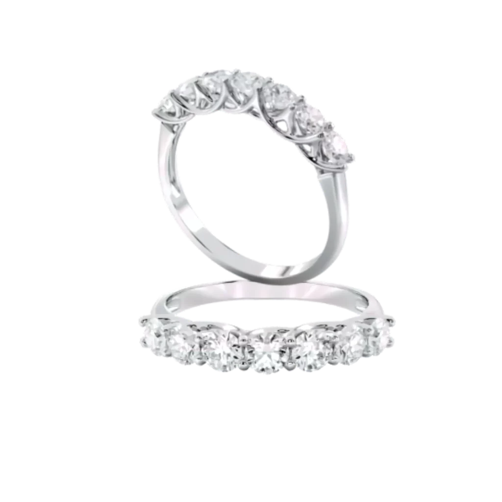 Half Eternity 7 Silver | Olga Jewellery