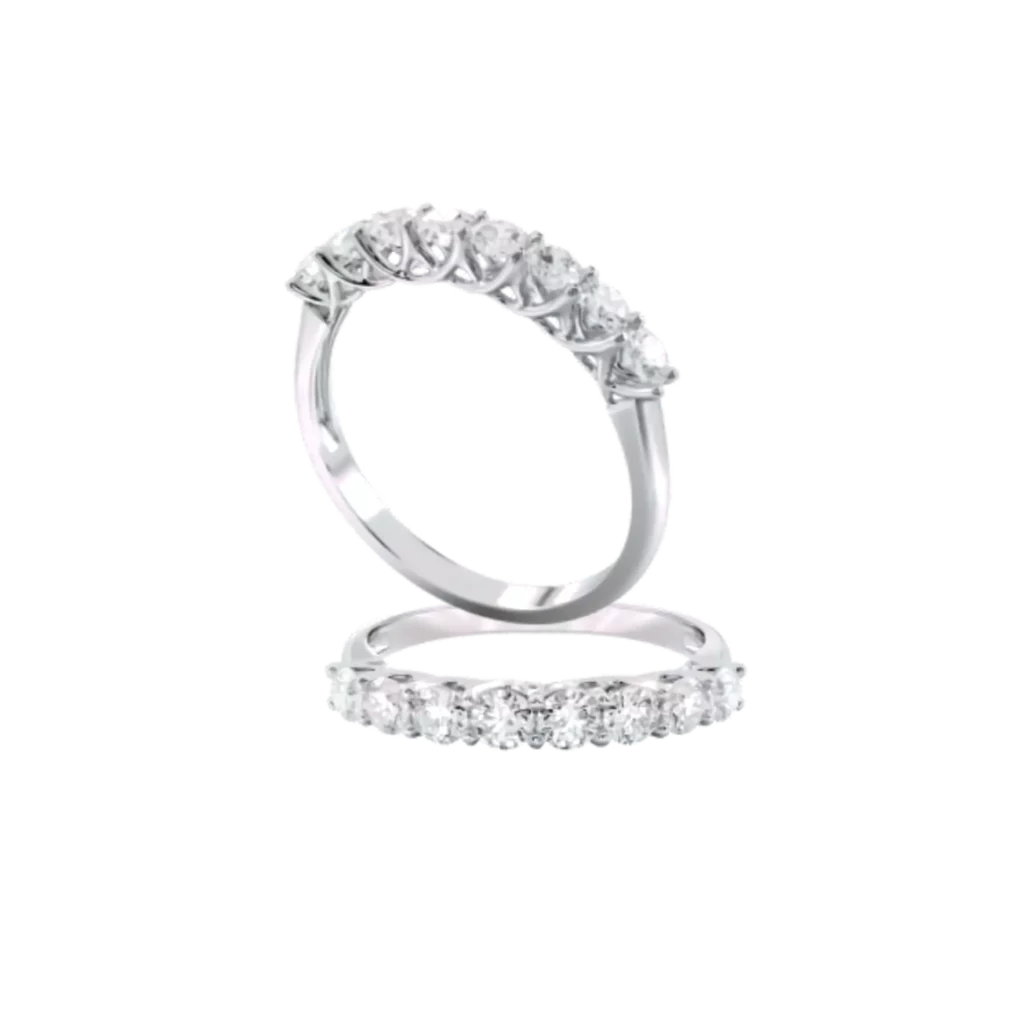Half Eternity 8 Silver | Olga Jewellery