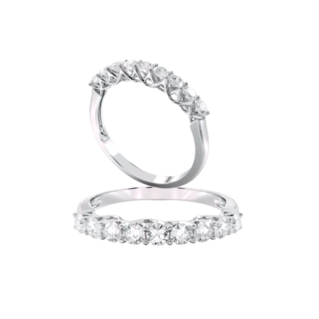Half Eternity 9 Silver | Olga Jewellery